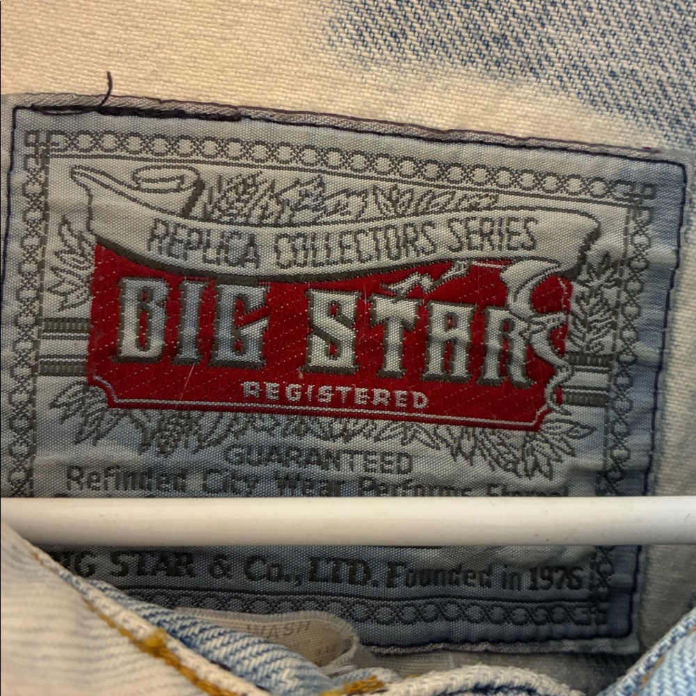 Big Star Jean Jacket - Collectors Series. Size Large. Excellent condition. - Picture 2 of 6